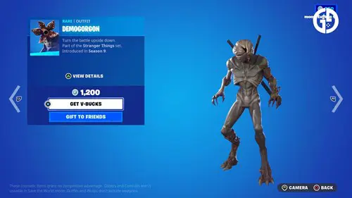 Demogorgon from Stranger Things in Fortnite