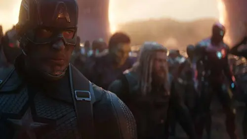 Avengers Endgame portal scene with Captain America