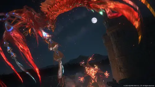 Image of the Phoenix and Ifrit in Final Fantasy 16