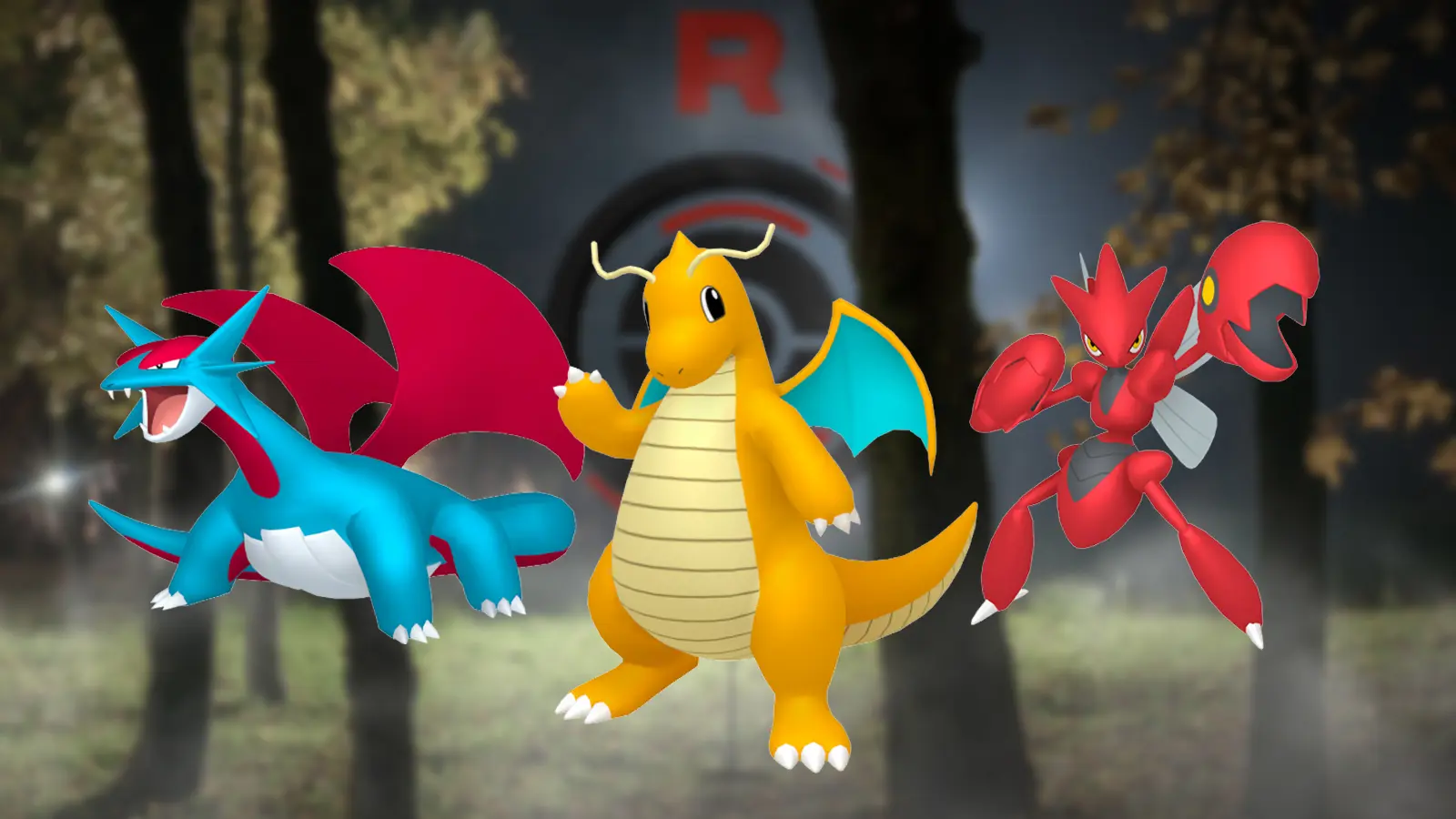 Salamence, Dragonite & Scizor in Pokemon GO