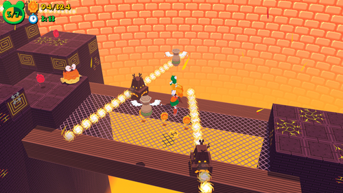 A moment of platforming action from Frogun.