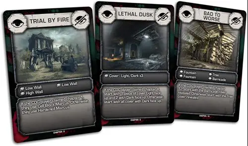 Gears of War Card Game campaign cards