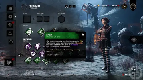 Feng Min's Lithe Perk in Dead by Daylight