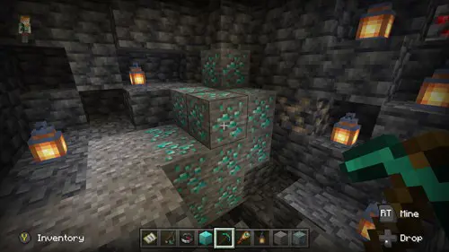 Minecraft diamond levsl are deep undeground.