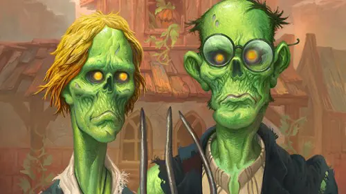 The art from the new Maw and Paw card coming to Hearthstone in Patch 28.0