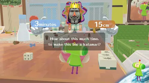 Screenshot of the goals in We Love Katamari Reroll