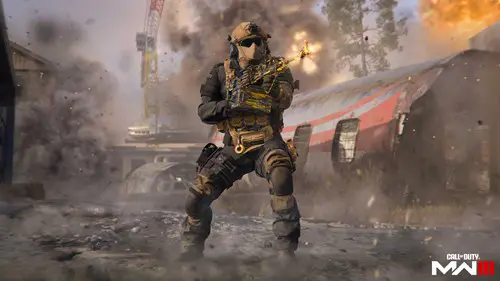 MW3 Operator holding LMG