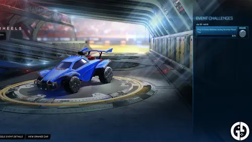 The Cybertruck wheels in Rocket League