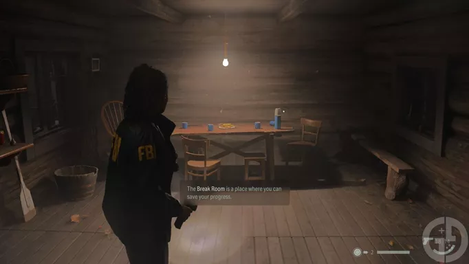 The Break Room, where you can manually save in Alan Wake 2