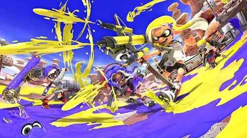 The key art for Splatoon 3.