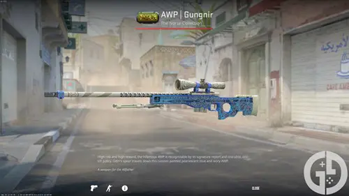 Image of the AWP Gungnir skin in CS2