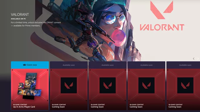 Valorant joins  Prime Gaming (February Drops 2022)