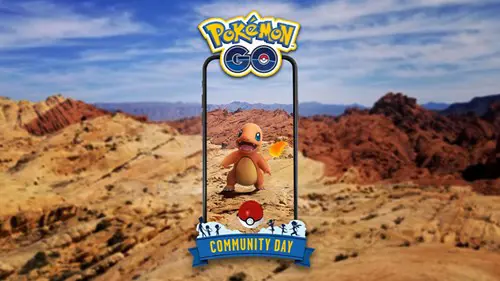 Key art for the Pokemon GO Charmander Community Day, the next taking place on September 2