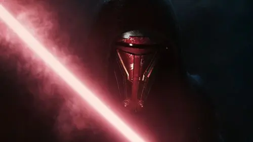 The mask of Darth Revan in the teaser for Knights of the Old Republic's remake.