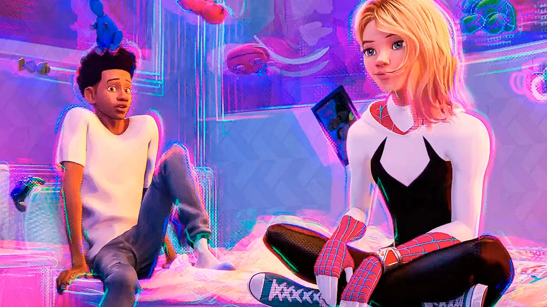 Gwen and Miles in the Across the Spider-Verse trailer