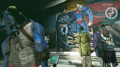 Batman joins the Justice League mural in Suicide Squad