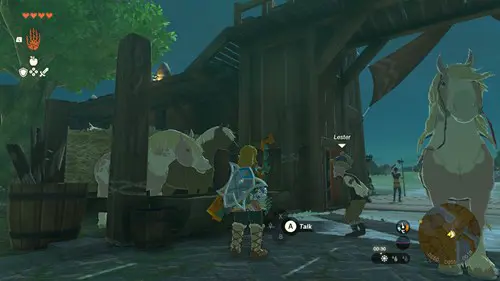 Talking to Lester about the Lookout Landing Mini-Stable in Zelda: Tears of the Kingdom