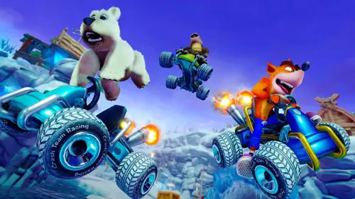 Crash Team Racing Nitro-Fueled polar key art