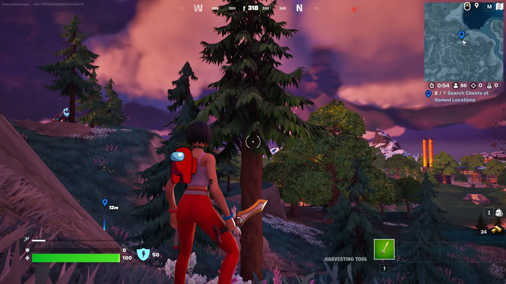 A Timber Pine tree in Fortnite Chapter 4 Season 2