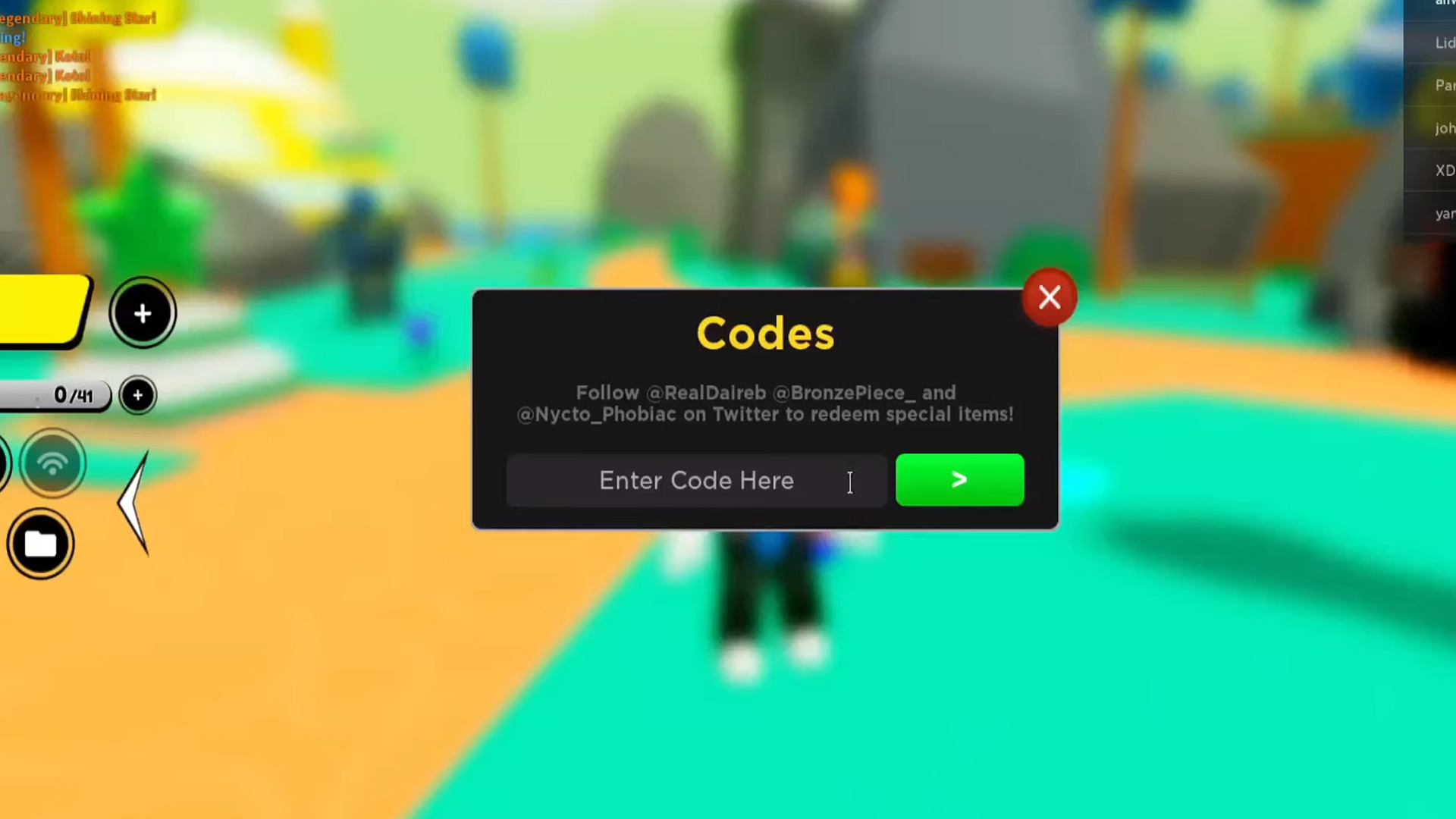 a list of codes that  Anime Fighting Simulator  Roblox  Facebook