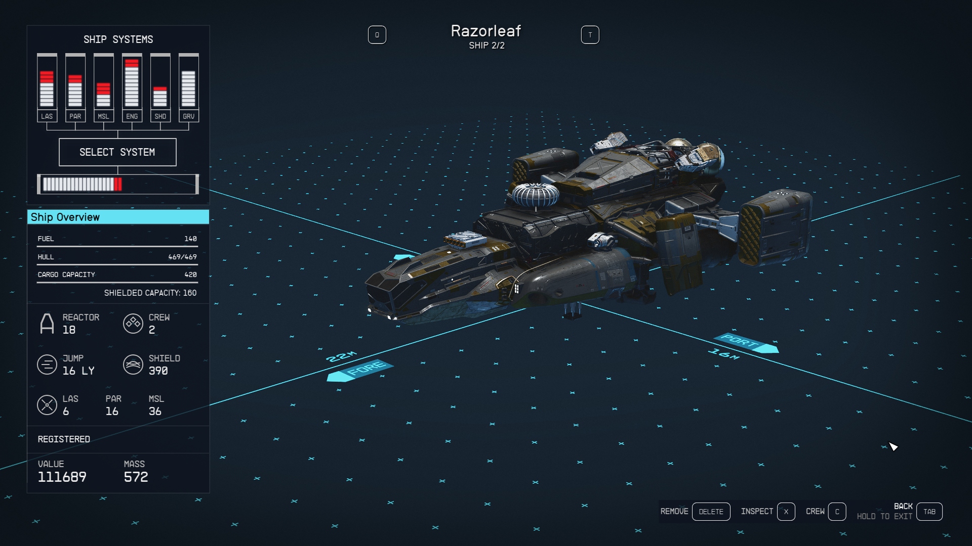 The Razorleaf ship in Starfield