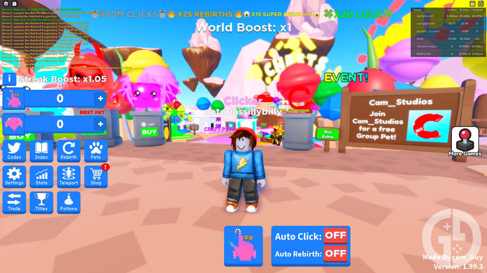 All Candy Clicking Simulator codes to redeem free Clicks, Boosts & more