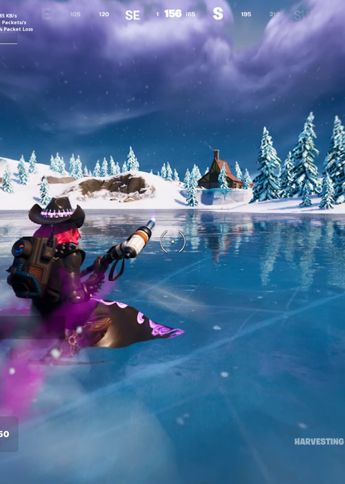 How to slide for 30 meters continuously on ice in Fortnite Chapter 4