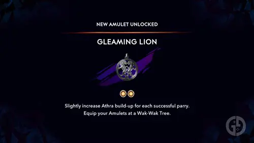 Gleaming Lion amulet in Prince of Persia: The Lost Crown