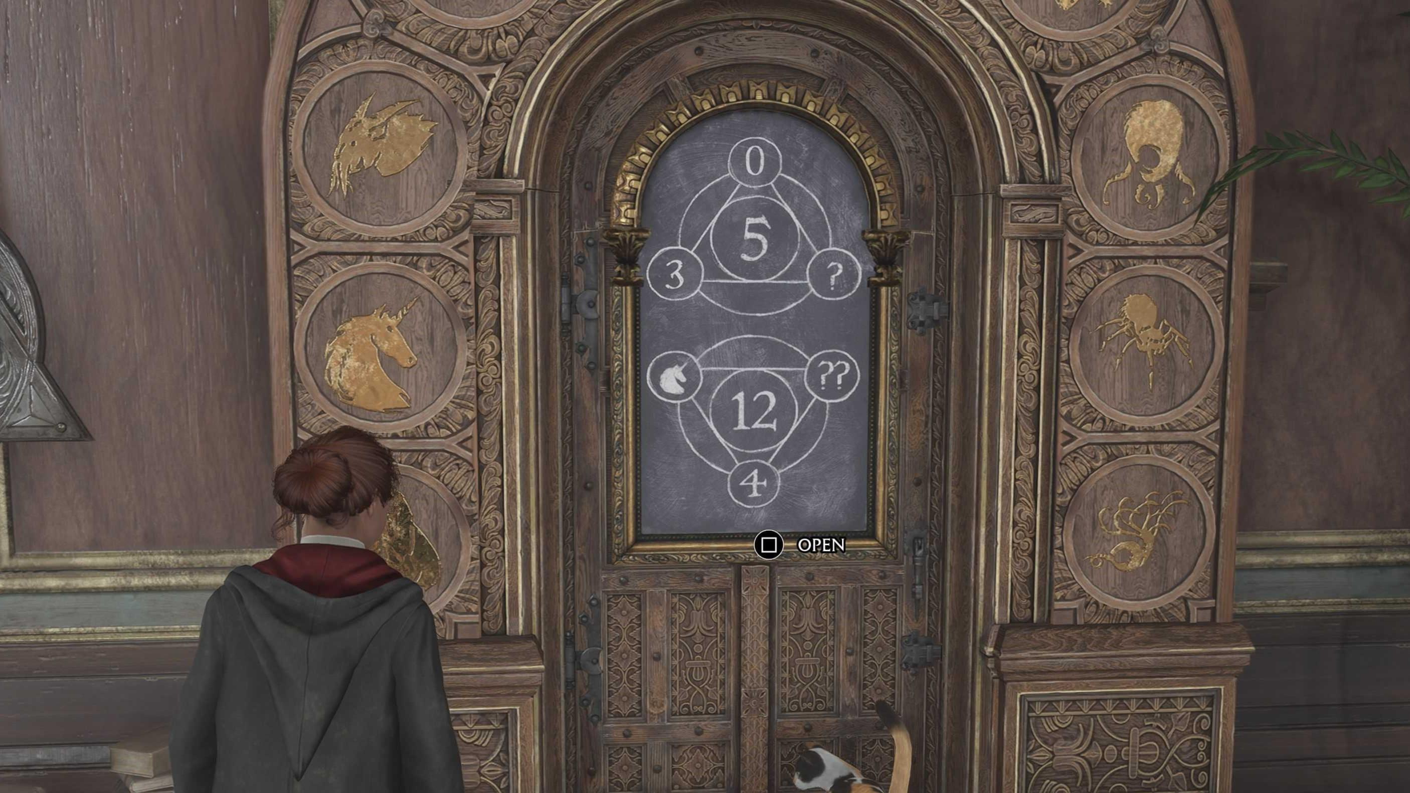 Hogwarts Legacy door puzzle, How to solve numbers and symbols riddle