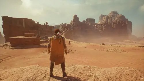 Jedha desert with Cal Kestis