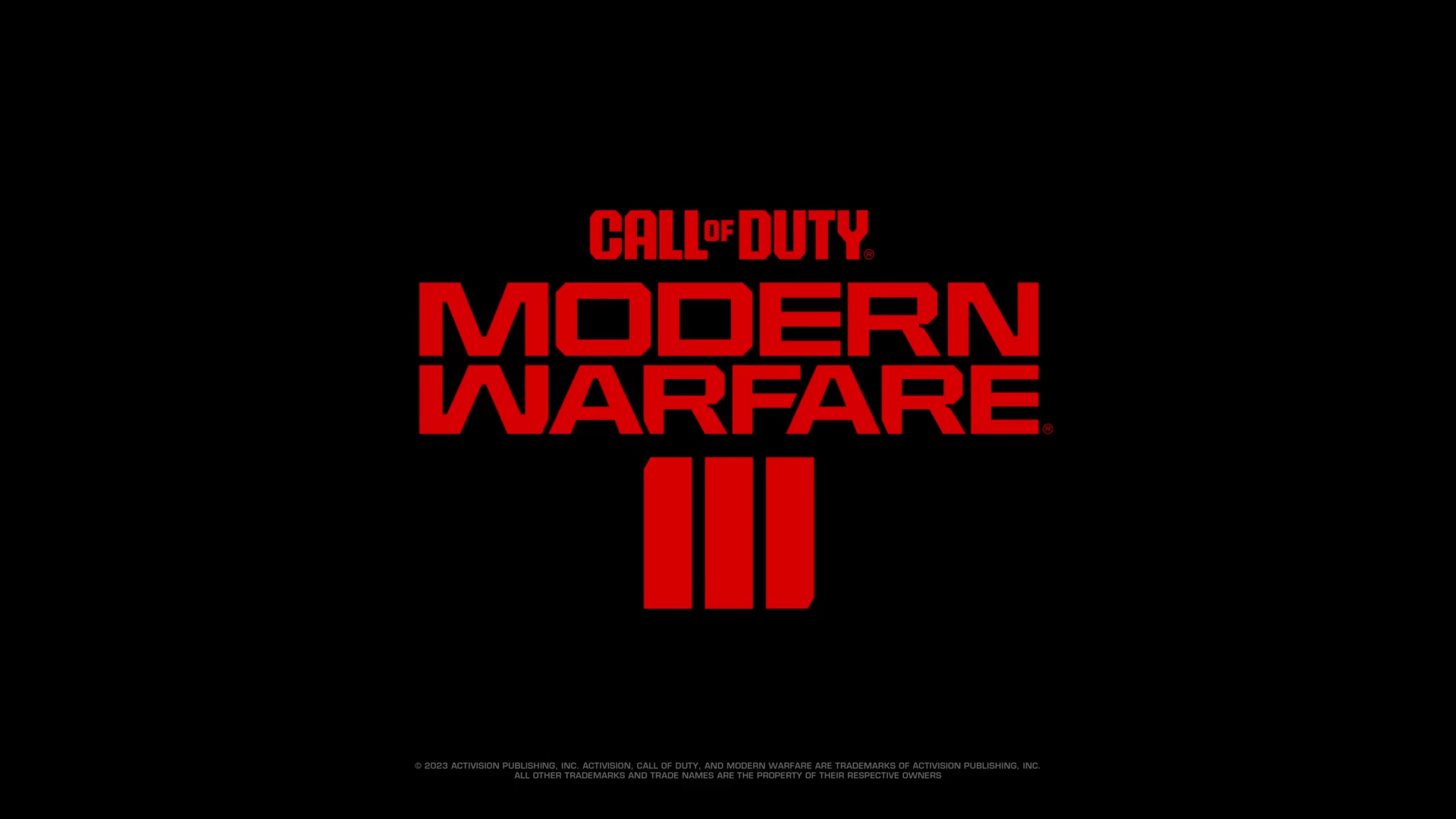 The title cards for Call of Duty modern warfare 3