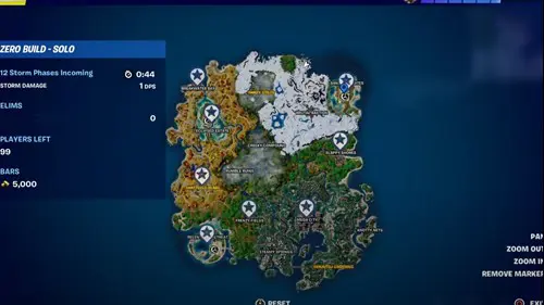 Where to bust through a closed door on the in-game map in Fortnite