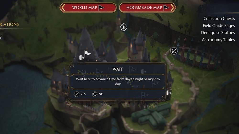 How to advance time in Hogwarts Legacy