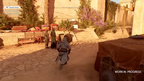 Gameplay screenshot of Basim running in Assassin's Creed Mirage