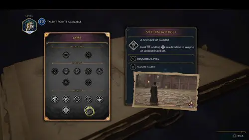 hogwarts legacy spell sets get more change loadout talent points