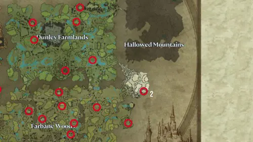 V Rising Boss Locations: Hallowed Mountains locations