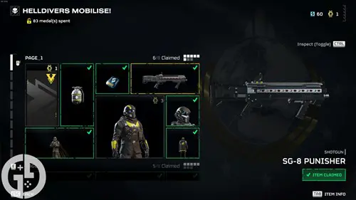 Image of the SG-8 Punisher in the Helldivers Mobilise Warbond in Helldivers 2