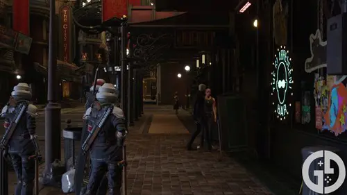 Image of Rude outside of the Glabrescent Bar in Final Fantasy 7 Rebirth