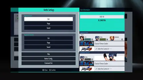 King of Fighters XV How To Play Online: Choosing your fighters