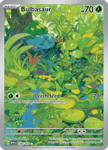 Bulbasaur's illustration rare card.