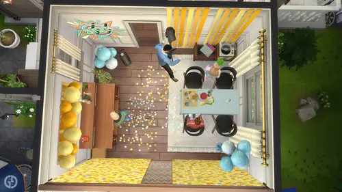 Topdown image of Party Essentials Kit items in The Sims 4