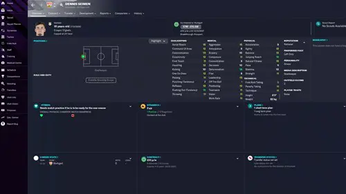 FM23 Dennis Seiman Stats