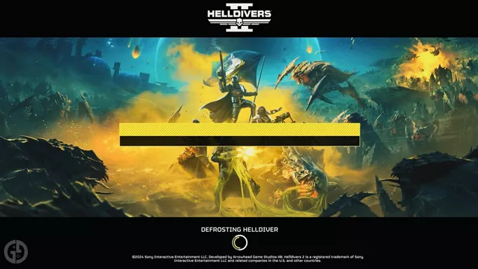 The "Defrosting Helldiver" loading screen error issue in Helldivers 2