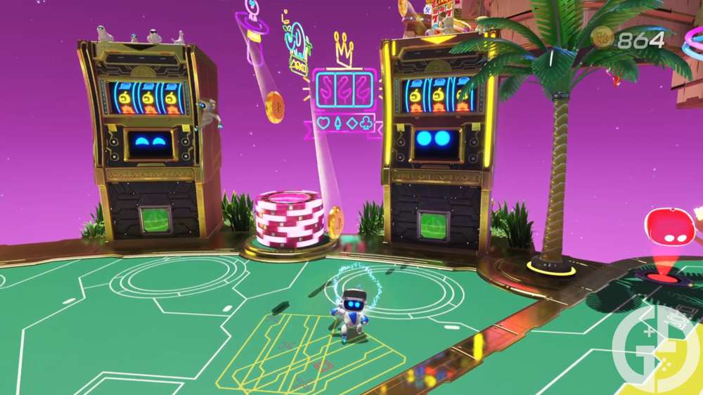 Astro Bot: How to win the jackpot on all four slot machines in Slo-Mo Casino