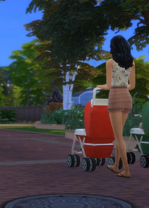 Are there strollers in The Sims 4 Growing Together?