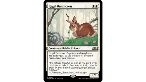 Regal Bunnicorn Magic the Gathering Wilds of Eldraine