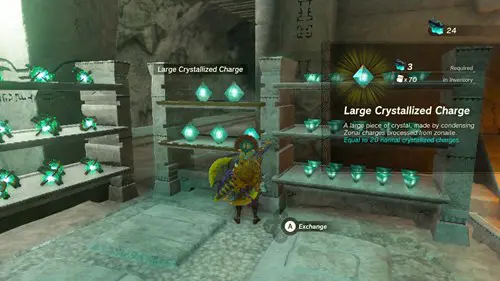 an image of Crystalized Charges at a Forge Construct in Zelda: Tears of the Kingdom