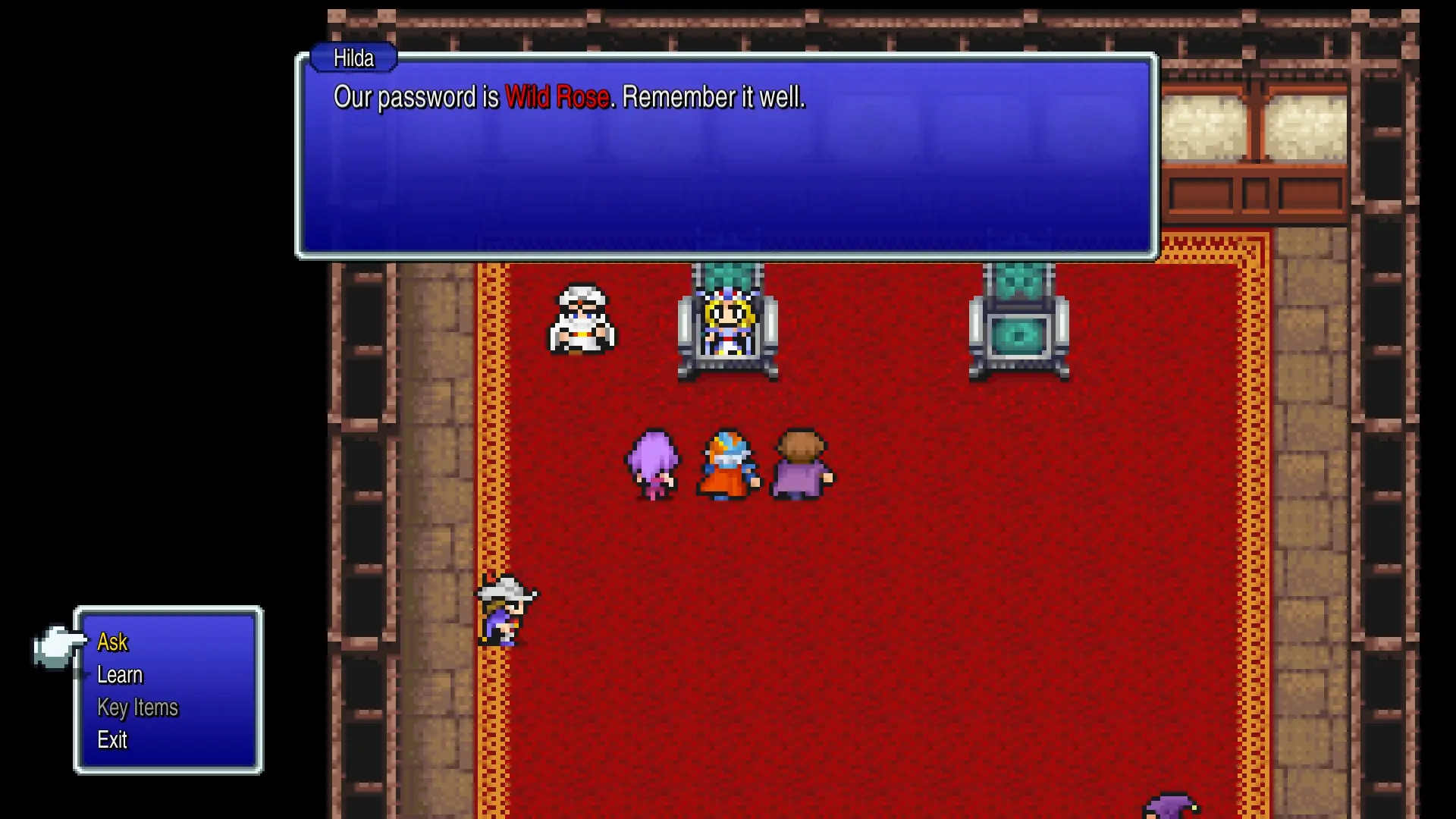 Image of a throne room in Final Fantasy II