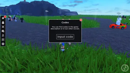 Redeeming a code in Korblox & Headless Hangout