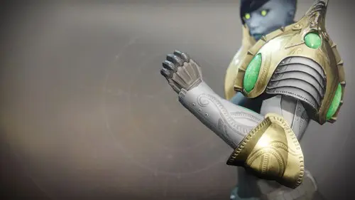 Wormgod Caress, a Titan exotic gauntlet armour in Destiny 2